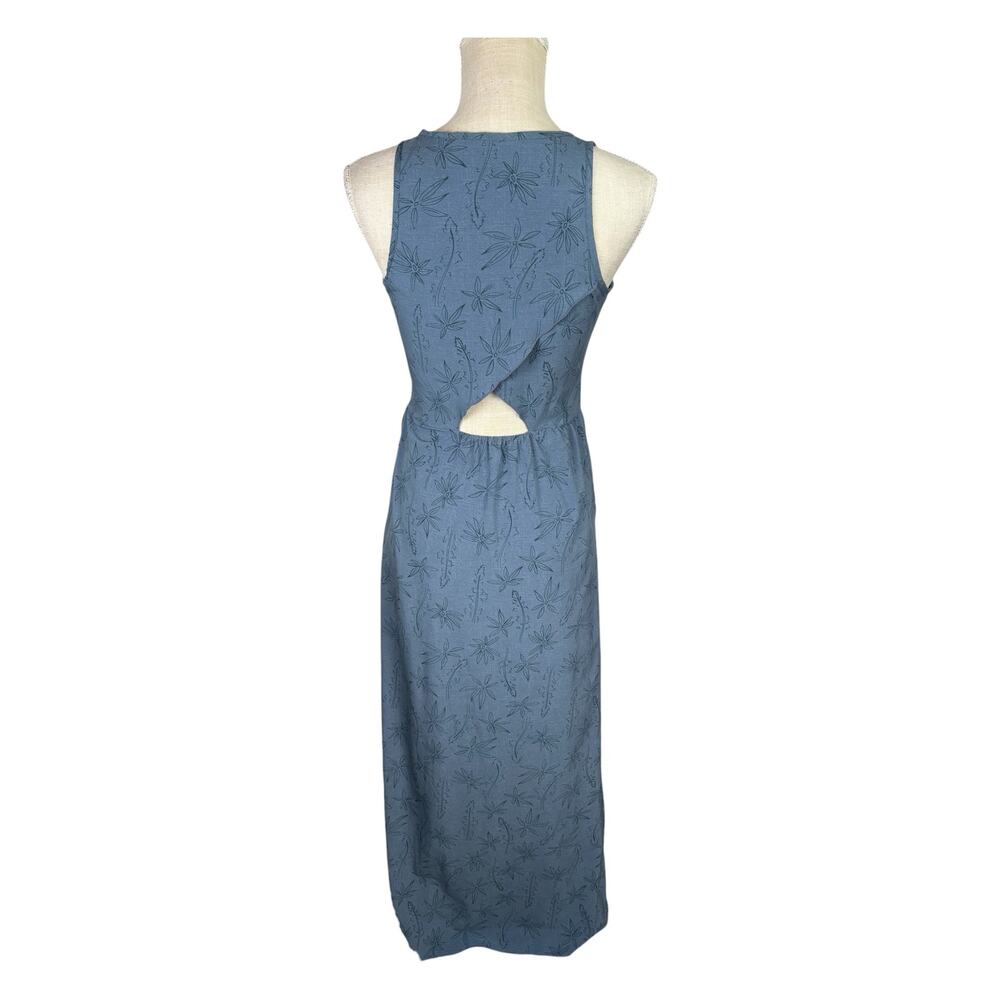 Toad&Co Sun-kissed Maxi Dress Tropical Print Women's XS Blue Lightweight Summer - Picture 6 of 9